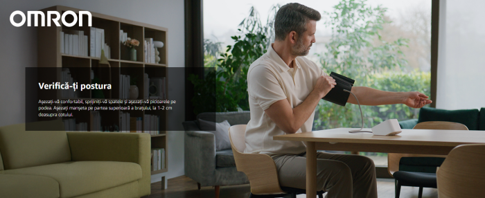 Tensiometru automat pentru brat Omron X2 Essential, tehnologie Intellisense, validat clinic, detectare puls neregulat [5]