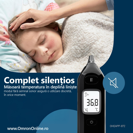 OMRON Gentle Temp 533 - Termometru digital cu infraroșu, de ureche, pentru copii și adulți, măsurare rapidă în 1 secundă și design fără capac [5]