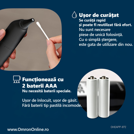 OMRON Gentle Temp 533 - Termometru digital cu infraroșu, de ureche, pentru copii și adulți, măsurare rapidă în 1 secundă și design fără capac [6]