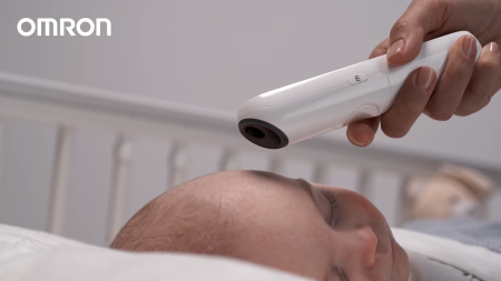 Termometre - OMRON Gentle Temp 730 - Termometru de frunte cu infraroșu, fără contact, pentru nou-născuți, copii și adulți, măsurare rapidă în 1 secundă, rezistent la apa, silentios