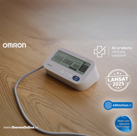 Tensiometre de brat - OMRON X3 Comfort AFib, tensiometru pentru braț, validat clinic, manșetă Intelli Wrap (22-42 cm), detectare fibrilație atrială