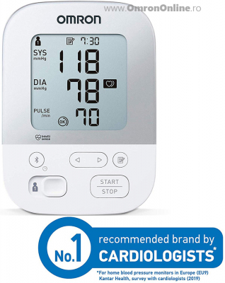 OMRON X4 Smart - Tensiometru de brat, manseta inteligenta Intelli Cuff, transfer date Omron Connect, validat clinic, garantie 3 ani [1]