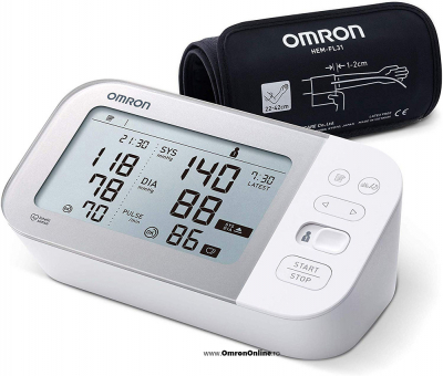 Tensiometru OMRON X7 Smart - brat, detectare fibrilatie atriala (Afib), manseta inteligenta Intelli Cuff, transfer date Omron Connect, garantie 3 ani [8]