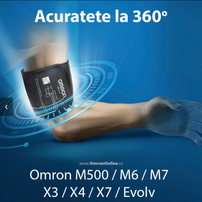 Tensiometru OMRON X7 Smart - brat, detectare fibrilatie atriala (Afib), manseta inteligenta Intelli Cuff, transfer date Omron Connect, garantie 3 ani [2]