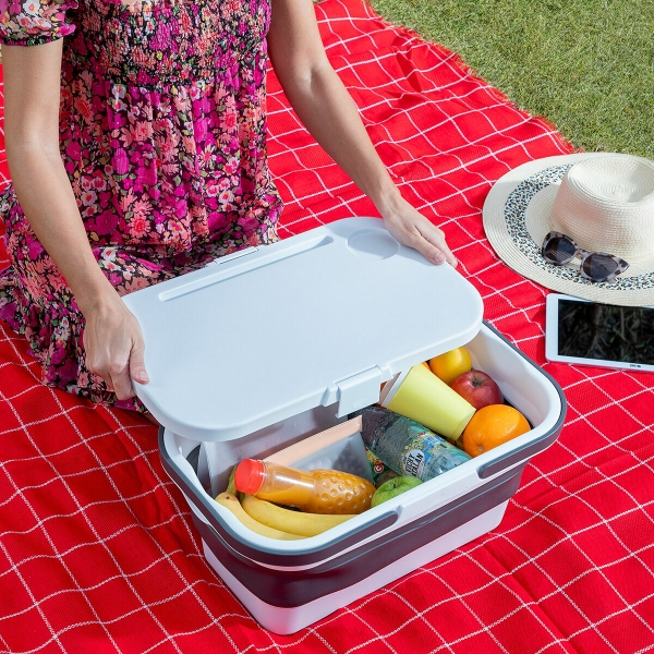 Cos de picnic pliabil cu capac tip masa [2]