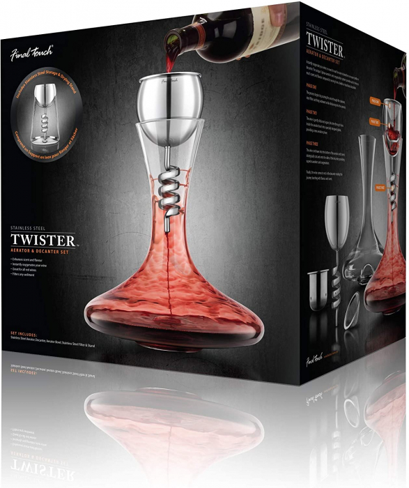 Decantor si Aerator Twister din otel inoxidabil [5]