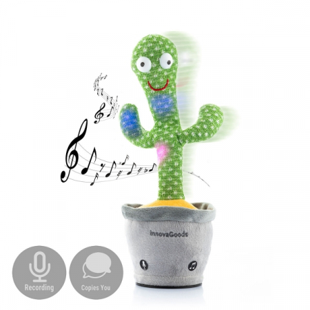 Cactusul dansator si vorbitor cu muzica si LED-uri multicolore Pinxi [1]