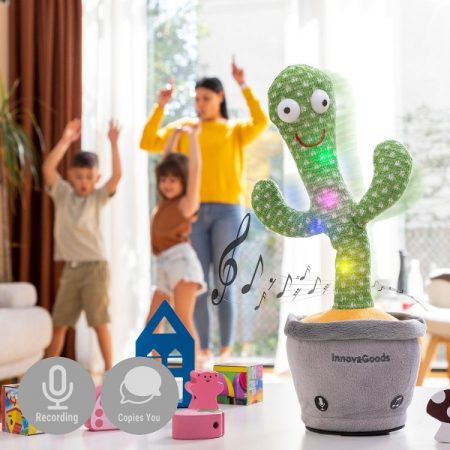 Cactusul dansator si vorbitor cu muzica si LED-uri multicolore Pinxi [0]