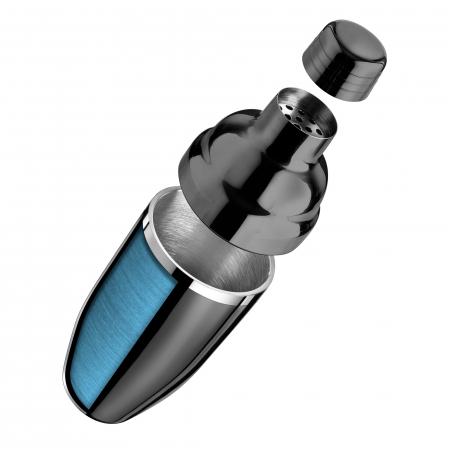 Cadouri Craciun - Cocktail shaker, pereti dublii, inox negru, premium - Final Touch