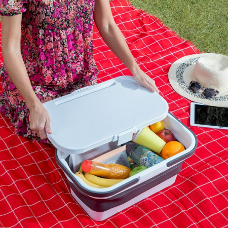 Cos de picnic pliabil cu capac tip masa [1]