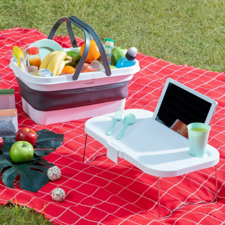 Noutati - Cos de picnic pliabil cu capac tip masa