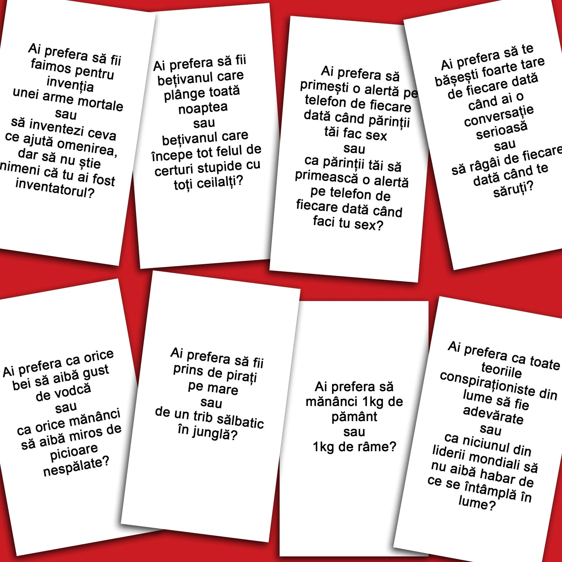 Joc De Carti Pentru Petreceri - Ce Ai Prefera? Decizii imposibile [1]