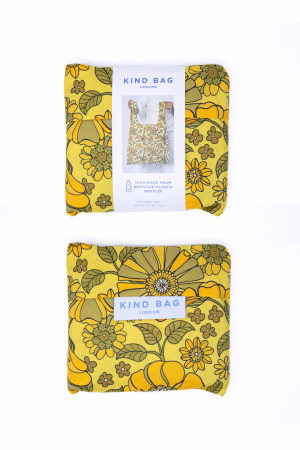 Geanta reutilizabila medie model Retro Flower [3]