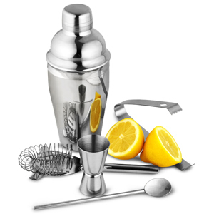 Cocktail Shaker - 5 piese + 100 Retete de cocktail [5]