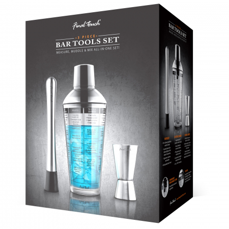Set Cocktail Shaker cu retete imprimate - Final Touch [4]