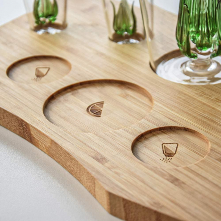 Decantor Tequila cu 4 pahare si platou servire [4]