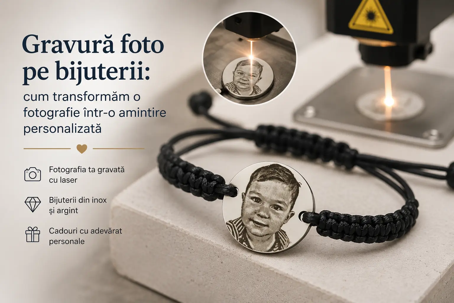 Gravură foto pe bijuterii: cum transformăm o fotografie într-o amintire personalizată
