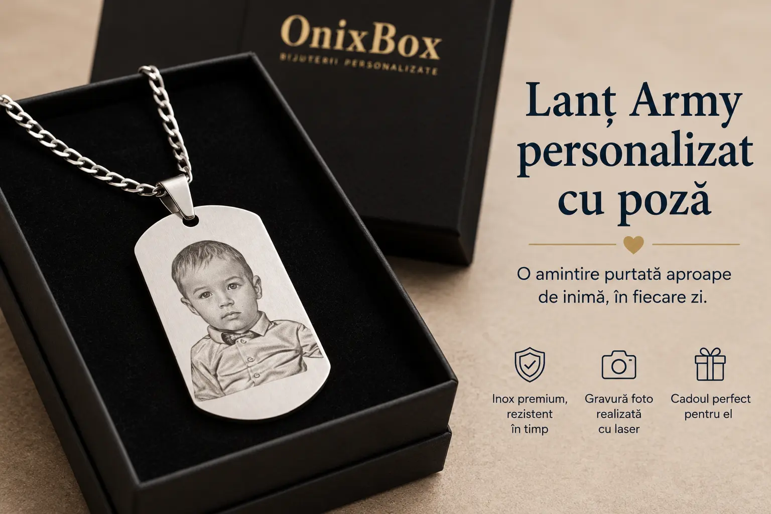 Lanț Army personalizat cu poză: ghid complet pentru un cadou pentru el