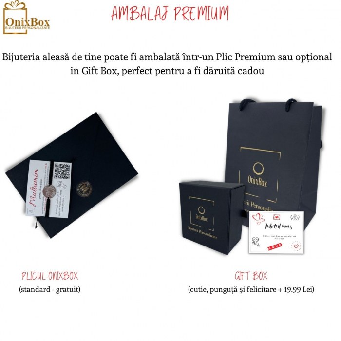 Bratara aur dama, snur reglabil, pietre onix si infinit aur 14k [3]