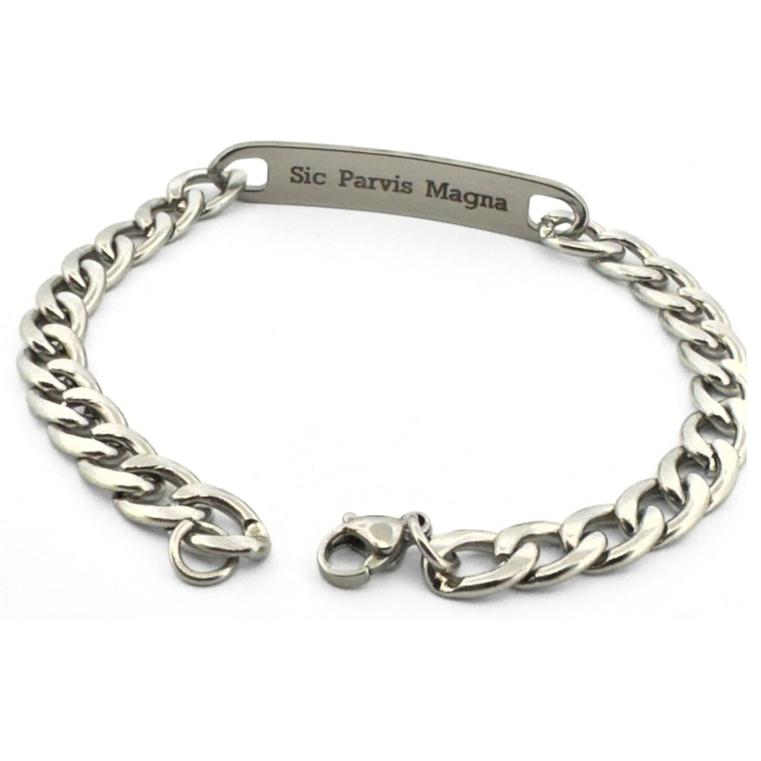 Brățară Bărbați Personalizată Gravură Text – Plăcuță Inox 40x8 mm, Lungime 25 cm, Reglabilă [16]