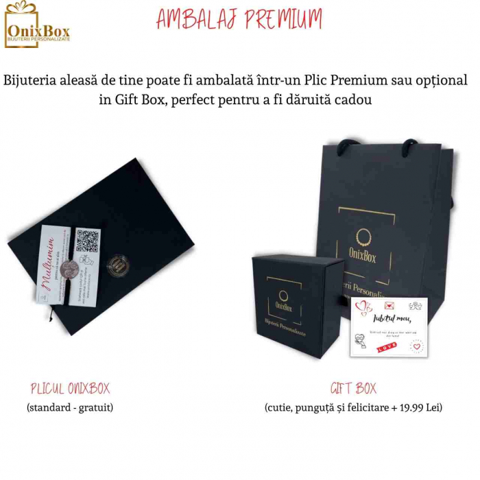 Set brățări cu biluțe de  Aur 14K, Onix si Cristale Sticla cuburi, șnur reglabil [6]