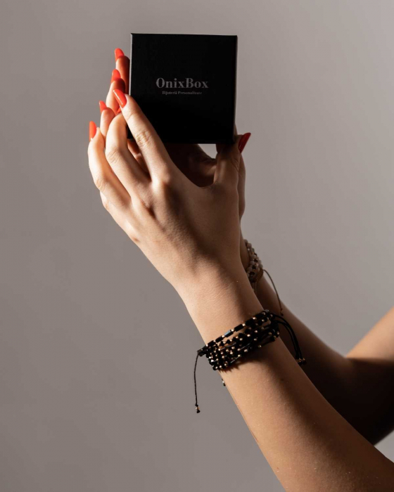 Brățară cu Biluțe de Aur Damă, Cristale Sticlă și Închizătoare cu Extensie Lanț, Reglabilă [4]