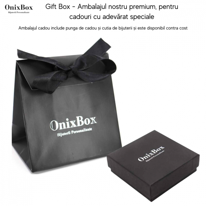 Brățară cu Biluțe și Charm de Aur 14K, Onix 6 mm și Șnur Reglabil [6]