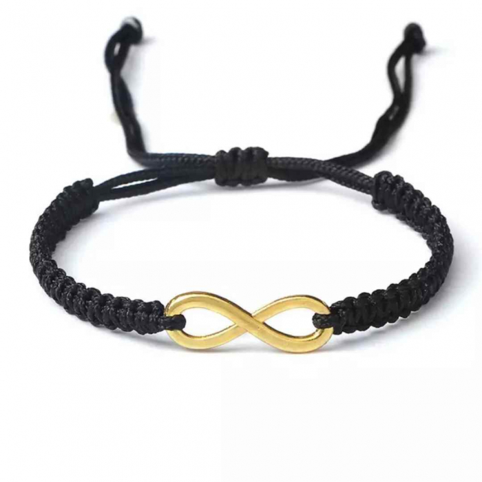 Bratara infinit aur 14K, snur impletit [2]