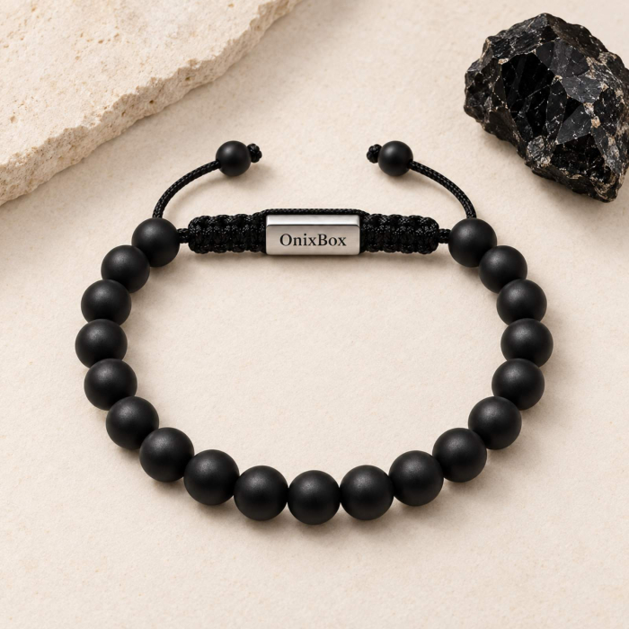 Set 2 Brățări Bărbați din Pietre Naturale 8 mm – Onix & Triplă Protecție [8]