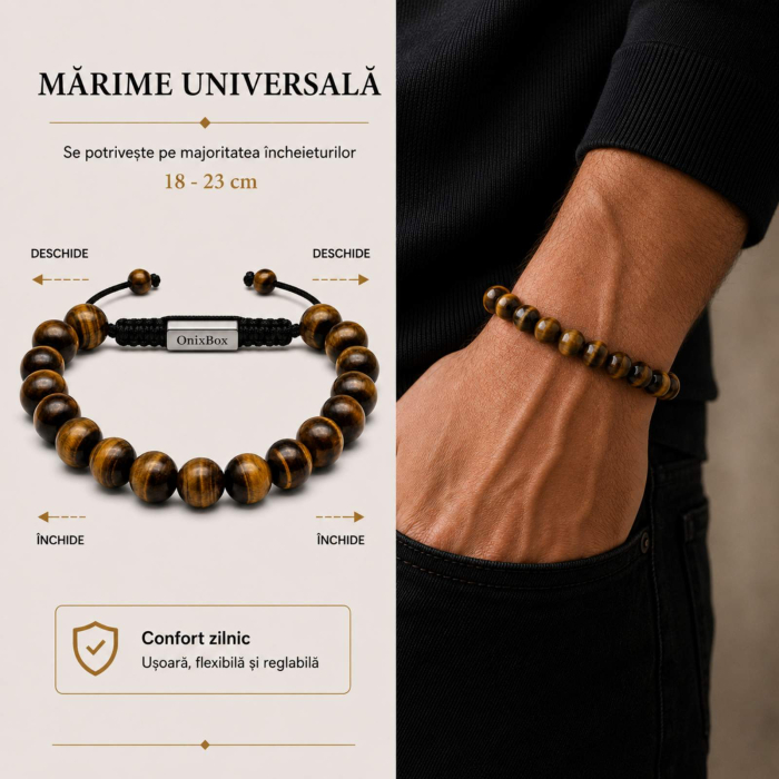 Brățară Ochi de Tigru pentru Bărbați – Curaj, Claritate, Echilibru [4]