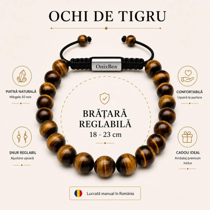 Brățară Ochi de Tigru pentru Bărbați – Curaj, Claritate, Echilibru [3]