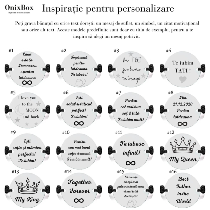 Brățară Personalizată cu Poză și Mesaj – Bănuț Argint Placat Aur 18K 19 mm, Șnur Reglabil, Unisex [2]