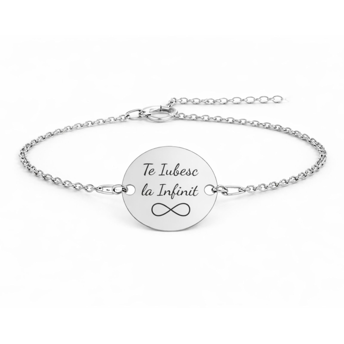 Brățară Damă Personalizată cu Poză și Text – Bănuț 20 mm, Lanț Reglabil, Inox Premium [3]