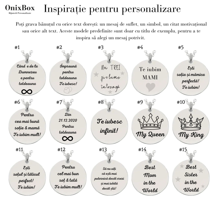 Lănțișor Damă Personalizat cu Nume – Bănuț 20 mm, Lanț 45 cm, Inox Premium [5]