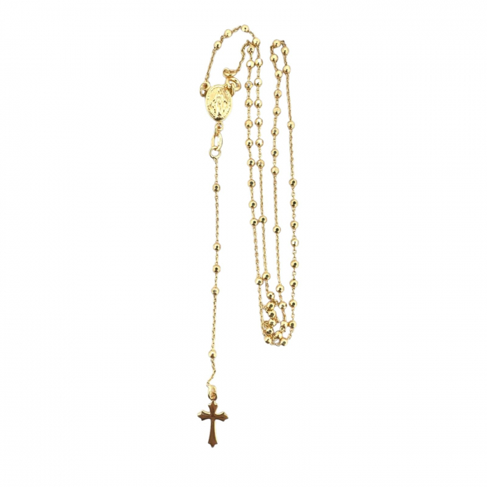 Rozariu din Argint 925 placat cu Aur – Lungime 55 cm, Bijuterie Spirituală [6]