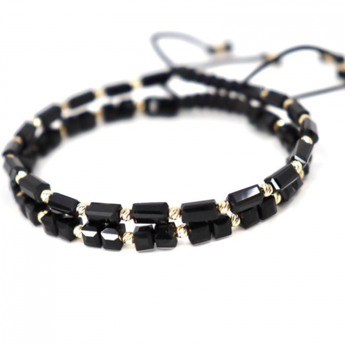 Set brățări cu biluțe de  Aur 14K, Cristale Sticlă și  șnur reglabil [2]