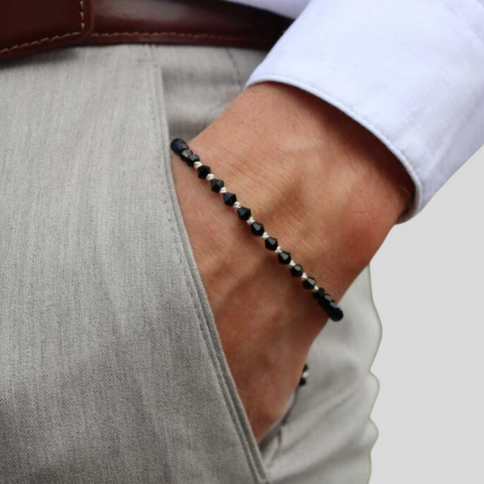 Set Brățări cu Biluțe de Aur 14K, Șnur Reglabil și Cristale Sticlă [5]