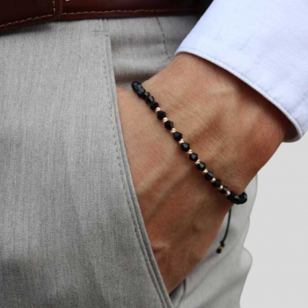 Bratara aur 14k cu bilute, snur reglabil si Cristale Sticla [8]