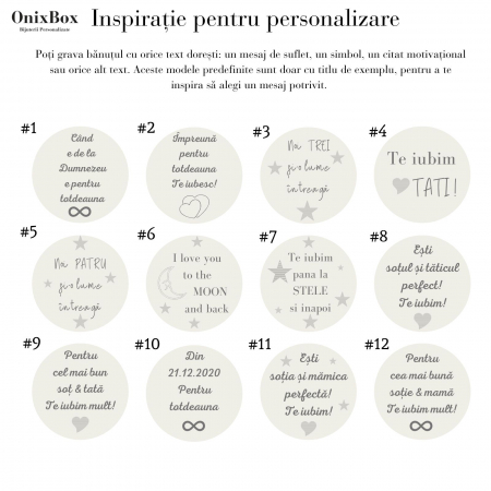 Bratara Aur dama personalizata text, snur impletit si banut aur 19 mm [3]