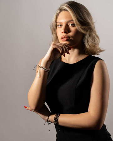 Brățară cu Biluțe de Aur Damă, Cristale Sticlă și Închizătoare cu Extensie Lanț, Reglabilă [7]