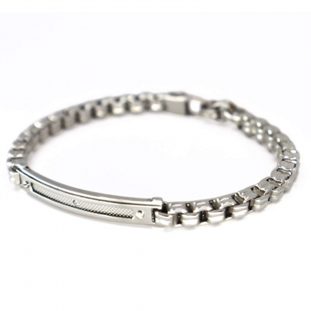 Brățară din Oțel Inoxidabil cu Diamant de 0.015ct pentru Bărbați [2]