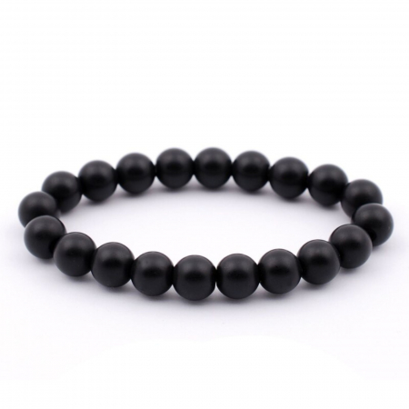 BRATARI - Brățară Elastică și Pietre Naturale Onix Negru Mat 8mm