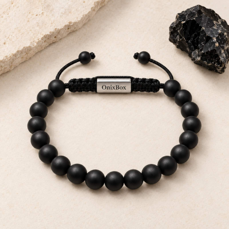 Set 2 Brățări Bărbați din Pietre Naturale 8 mm – Onix & Triplă Protecție [7]
