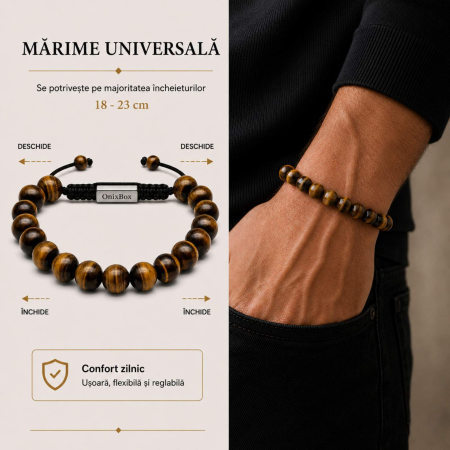 Brățară Ochi de Tigru pentru Bărbați – Curaj, Claritate, Echilibru [3]