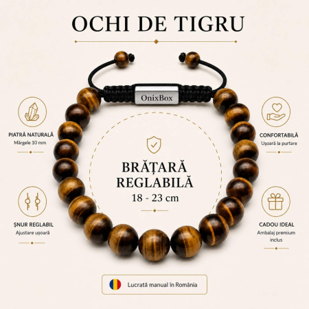 Brățară Ochi de Tigru pentru Bărbați – Curaj, Claritate, Echilibru [2]