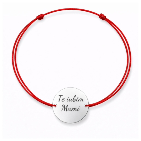 Bratari Argint Personalizate - Bratara personalizata text - Banut gravat Argint 925, bratara snur