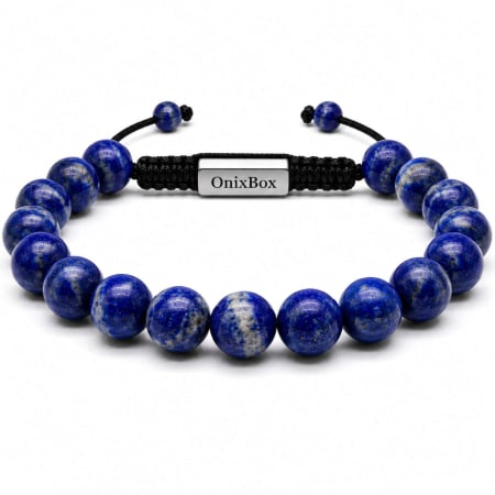 Bratari pietre semipretioase - Brățară Lapis Lazuli pentru Bărbați – Claritate, Profunzime și Eleganță
