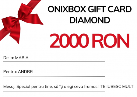Cadouri Premium peste 1000 RON - Card Cadou OnixBox DIAMOND 2000 RON