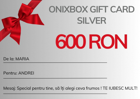 Cadouri între 500-1000 RON - Card Cadou OnixBox SILVER 600 RON