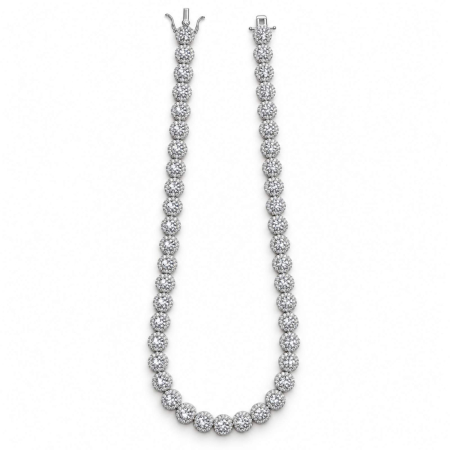 Colier Angel din Argint 925 Rodiat cu Cristale 8 mm – Lungime 43 cm [3]